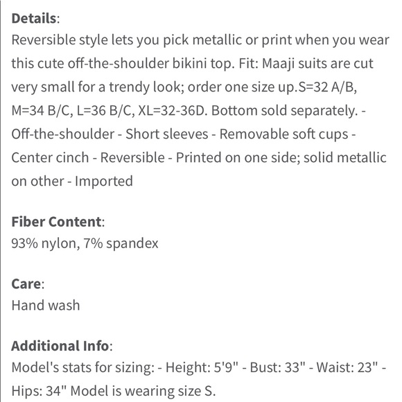 Maaji top NWT - Picture 5 of 7